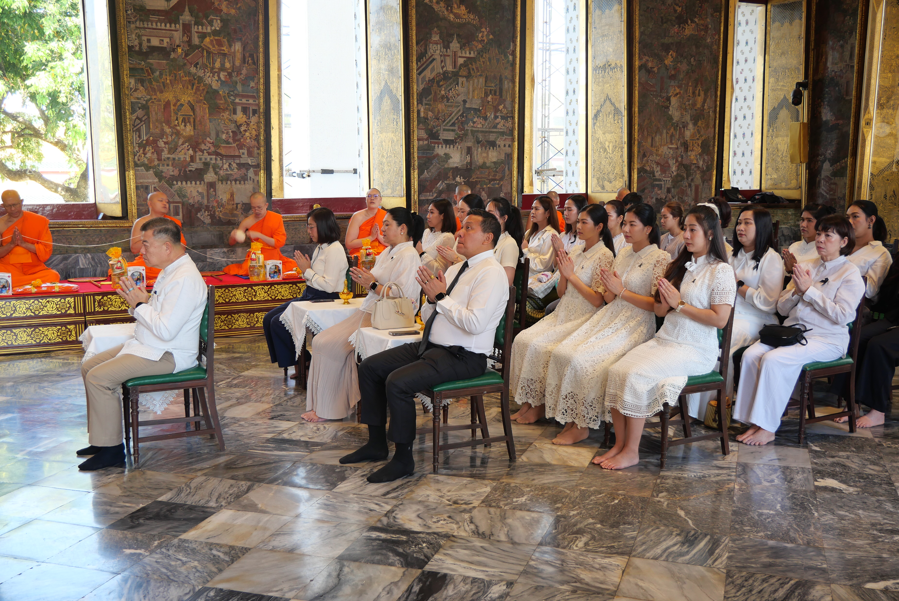 title - ปลัดกระทรวงเกษตรและสหกรณ์ พร้อมด้วยคณะผู้จัดเตรียมงานพระราชพิธีพืชมงคลจรดพระนังคัลแรกนาขวัญ ประจำปี ๒๕๖๙ ทำบุญถวายผ้าไตรและเครื่องไทยธรรม